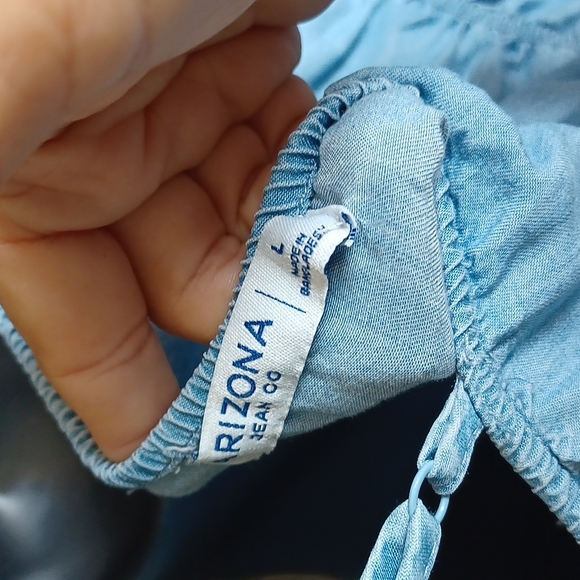 Arizona Brand Light Blue Sleeveless Romper - Picture 6 of 7